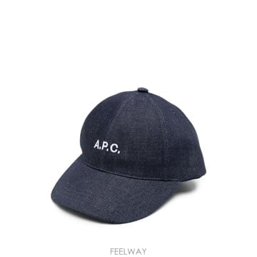 당일배송 아페쎄 로고 자수 데님 캡 모자