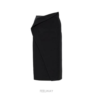 당일배송 질샌더 비대칭 레이어드 디테일 스커트