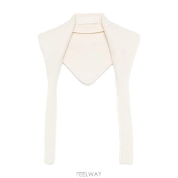 당일배송 쟈크뮈스 골지 니트 칼라 스카프