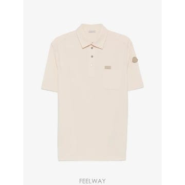 당일배송 몽클레어 레더 로고 태그 코튼 폴로 셔츠