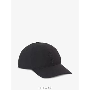 당일배송 JW앤더슨 왁스 코튼 블랙 베이스볼 캡 모자