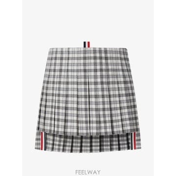 당일배송 톰브라운 gunclub heavy twill low rise pleated mini skirt