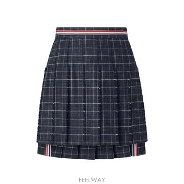 당일배송 톰브라운 윈도페인 하운즈투스 플리츠 스커트
