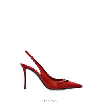 Dolce&Gabbana ���Ϲ�� ��ü�ذ��ٳ� logo plaque slingback pumps���Ϲ�� ��ü�ذ��ٳ� logo plaque slingback pumps