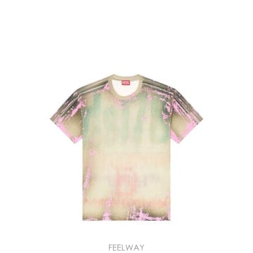 Diesel ���Ϲ�� ���� T shirt in cracked leather effect jersey���Ϲ�� ���� T shirt in cracked leather effect jersey