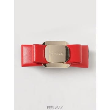 [A6] 페라가모 340467 여성 헤어 기타 340467-791473-FLAME-RED