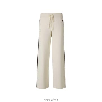 웨일즈 보너 Tide logo embroidered side stripe track pants 1223672