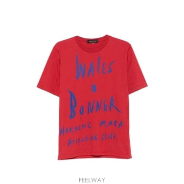 웨일즈 보너 logo print crew neck T shirt 12269066191112 TP7257296