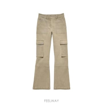 아크네 카고 플레어 팬츠