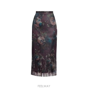 26 FW 에르뎀 플로라 프린지 자카드 스커트 AW26S901P52886016 TP458735062