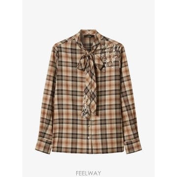 26 FW TWINSET 자수 타탄 플란넬 셔츠 262AP2300 TP457176286
