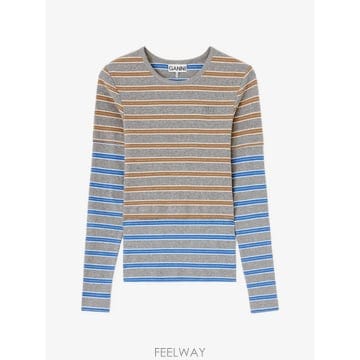 26 FW 가니 더블 스트라이프 긴소매 탑 A1040472 TP457368664
