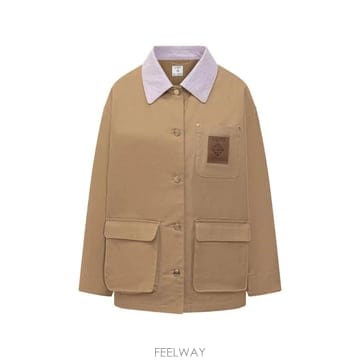 26 FW 카사블랑카 레더 칼라 패치 포켓 재킷 WSS26JK49401 TP457408068