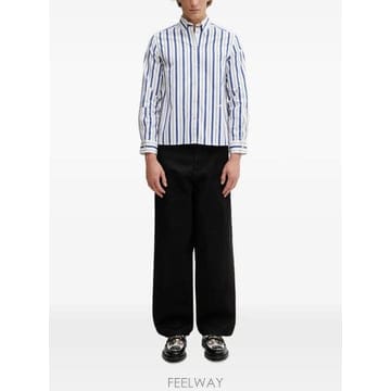 26 FW 웨일즈 보너 데이라이트 스트라이프 자수 셔츠 WA25SH04CO06401 TP455534928
