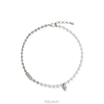 26 FW 알렉산더 맥퀸 스컬 펄 장식 네크리스 854564J161B TP457398726