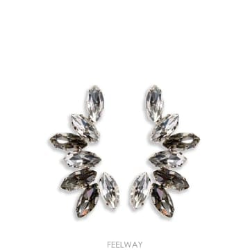ERDEM 26 FW ������ crystal embellished marquise cut earrings AW26JE3626 FW ������ crystal embellished marquise cut earrings
