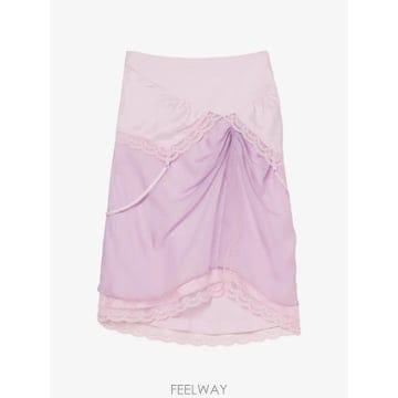 26 FW  레이어드 새틴 슬립 스커트 2F6RSK030W42533 TP458721214