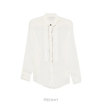 26 FW Forte Forte 러플 트리밍 플리츠 셔츠 15409MYSHIRT TP457395042