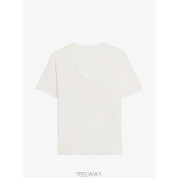 26 FW 쟈딕앤볼테르 토머 레이스 스컬 V넥 티셔츠 JWTS02905 TP457219332