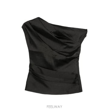 26 FW 셀프포트레이트 블랙 태피터 드레이프 탑 AW26010TB TP457155599