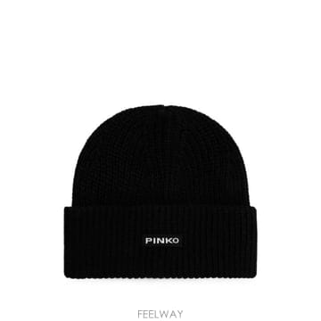 26 FW PINKO 로고 패치 골지 니트 비니 105993A3EI TP458234492