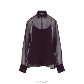 26 FW 에르마노설비노 시스루 실크 블라우스 D492K404CSQYE TP456658028