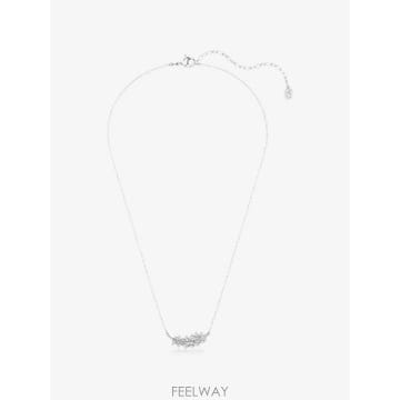 Swarovski 26 FW ���ͷκ꽺Ű Vienna feather motif crystal embellished neckla26 FW ���ͷκ꽺Ű Vienna feather motif crystal embell