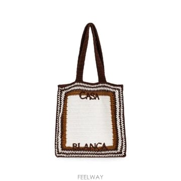 26 FW 카사블랑카 로고 자수 크로셰 토트 백 APF26BAG19501 TP457365746