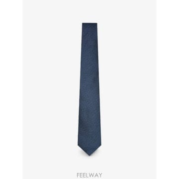 26 FW Canali 기하학 패턴 실크 넥타이 18HJ04700 TP457365317