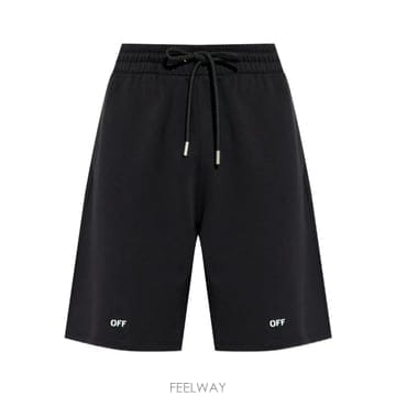26 FW 오프화이트 로고 프린트 드로스트링 쇼츠 OMCI013F25FLE0021001 TP457208923