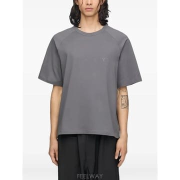 26 FW 요지야마모토 로고 프린트 래글런 소매 티셔츠 KT9769 TP456188636