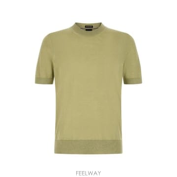 26 FW 보스 우마우로 버진 울 골지 트리밍 티셔츠 50560476 TP457423404