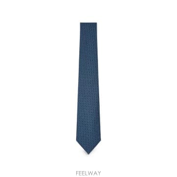 26 FW Canali 기하학 패턴 실크 혼방 넥타이 18HJ046292 TP457349627