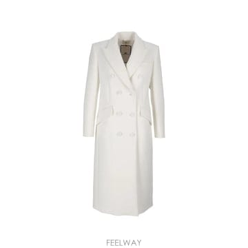 26 FW Elisabetta Franchi 피크드 라펠 더블 브레스티드 코트 CP00866E2 TP4585