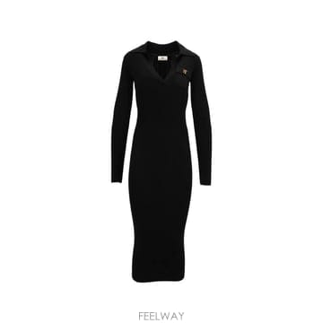 26 FW Elisabetta Franchi 오픈워크 자수 니트 드레스 AM08B66E2 TP45741363