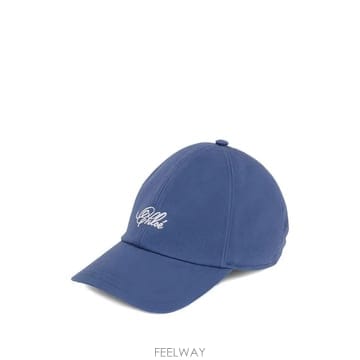 끌로에 참스 로고 자수 코튼 베이스볼 캡 모자 블랙