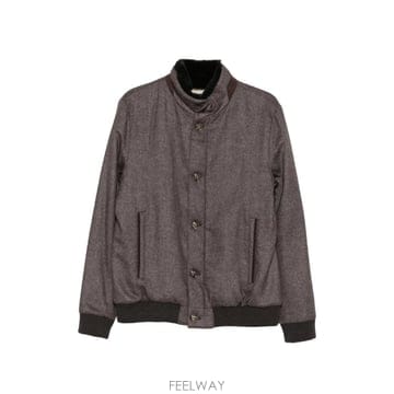 | Other Brand | 26 FW Barba Raven fur collar button up jacket RAVEN58211 TP426 FW Barba Raven fur collar button up jacket RAVEN582