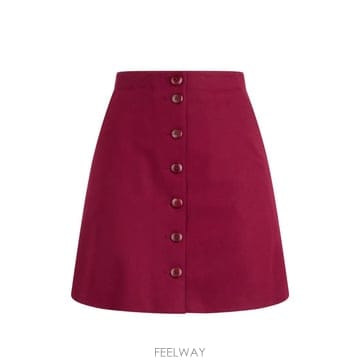 26 FW 알베르타페레티 플리츠 패널 버튼 업 스커트 A01035123 TP457569567