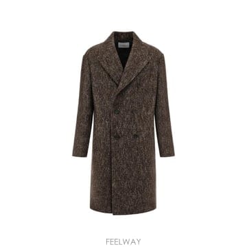26 FW Paolo Pecora 더블 브레스티드 트위드 코트 N0123142F211 TP458505466