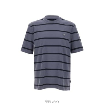 26 FW 보스 더블 B 모노그램 배지 코튼 티셔츠 50555844 TP454667553