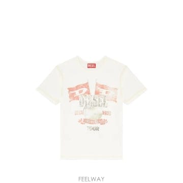 26 FW 디젤 ribbed T shirt with concert graphics A259440QJCB TP