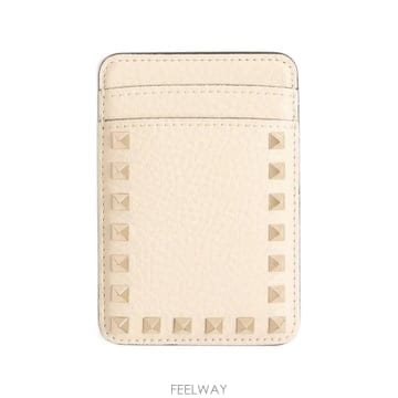 26 FW 발렌티노 가라바니 락스터드 그레이니 카프스킨 마그네틱 카드홀더 WP0BE6VSH TP4572937