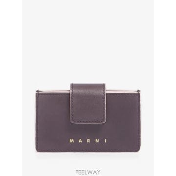 26 FW 마르니 로고 프린트 거싯 카드홀더 PFMO0137U1P8914 TP457293763