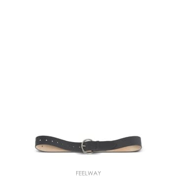 26 FW 마르니 라운드 버클 블랙 레더 벨트 CNMO0126A0P8900 TP455330568