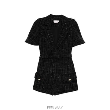 26 FW Saiid Kobeisy 트위드 쇼트 점프수트 RTWFW2513 TP456544238