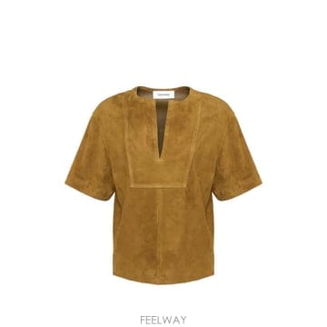 26 FW 이브살로몬 더블 사이드 V넥 블라우스 26EYH21858APAV TP457639491