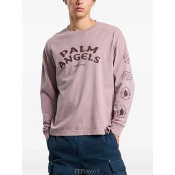 Palm Angels 26 FW �ʾ����� ���� �췲�� ���ַ� Ƽ���� L S PAMAB01F26JR013860 TP45773805026 FW �ʾ����� ���� �췲�� ���ַ� Ƽ���� L S PAMAB01F2