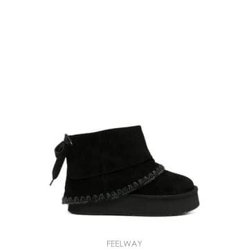 MOU 26 FW Mou crochet trim bow detail boots FW681015ABKBK TP458526 FW Mou crochet trim bow detail boots FW681015ABKBK 