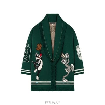 26 FW 알라누이 X 벅스 버니 앤 실베스터 프린지 가디건 LWHB064E26KNI0235704 TP458
