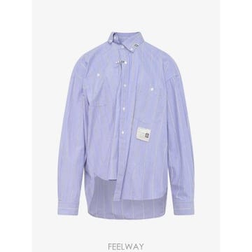26 FW 메종미하라야스히로 오프셋 프런트 셔츠 A17SH081 TP458465569